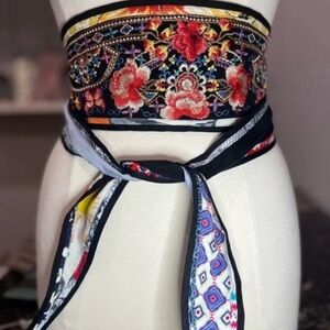 Johnny Was embroidered belt.